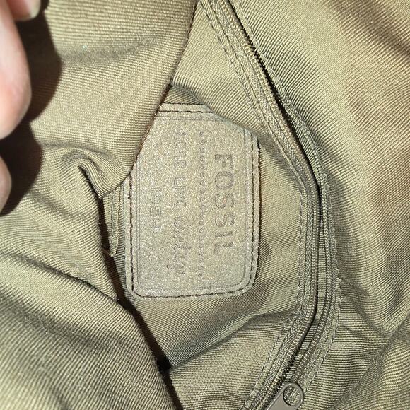 Fossil Purse “Long Live Vintage 1954” Cargo Pocket Cross Body Tote Glittery Look - Picture 7 of 9